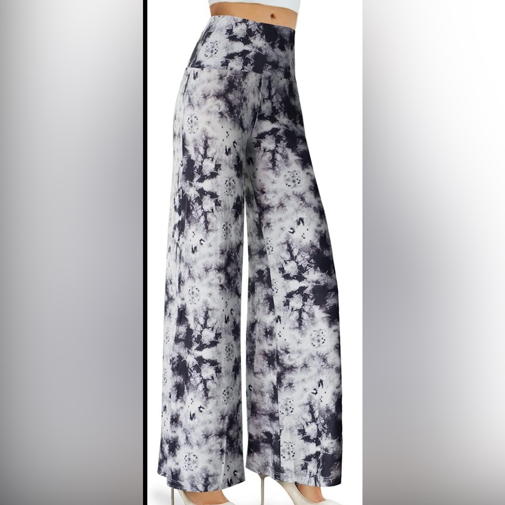 Arolina Women's Stretchy Wide Leg Palazzo Lounge Pants High Waist Sz M C